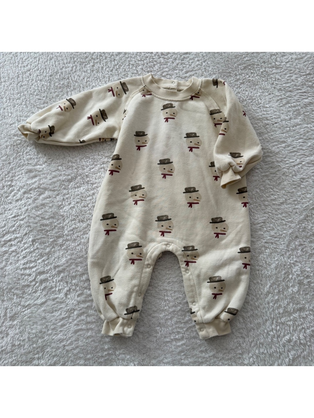 6-12m Rylee + Cru Snowman Sweatshirt Romper